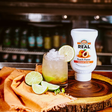 Real Peach Flavors Puree Infused Syrup 16.9 fl. oz.