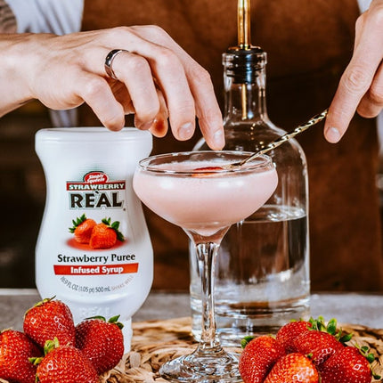 Real Strawberry Flavors Puree Infused Syrup 16.9 fl. oz.