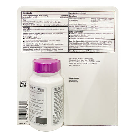 Kirkland Signature Aller-Fex Antihistamine 180 mg., 180 Tablets