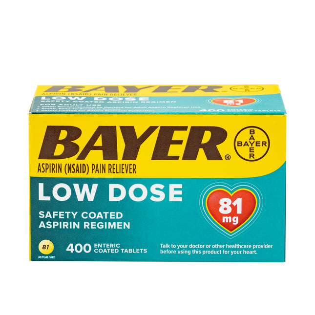 Bayer Aspirin Regimen Low Dose 81 mg., 400 Enteric Coated Tablets