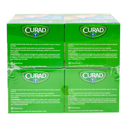 Curad Alcohol Prep Pads, 100-count each, 1 box - BunnyPack