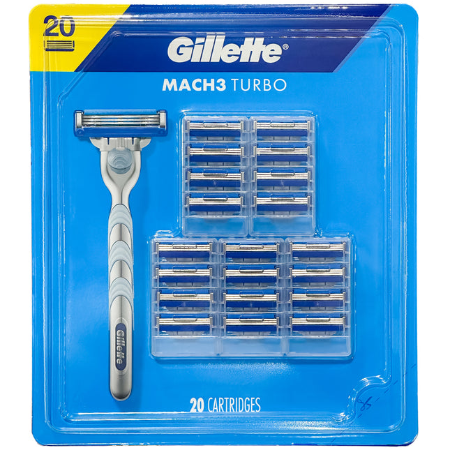 Gillette Gillette Mach3 Turbo 20 Cartridges & 1 Bonus Razor