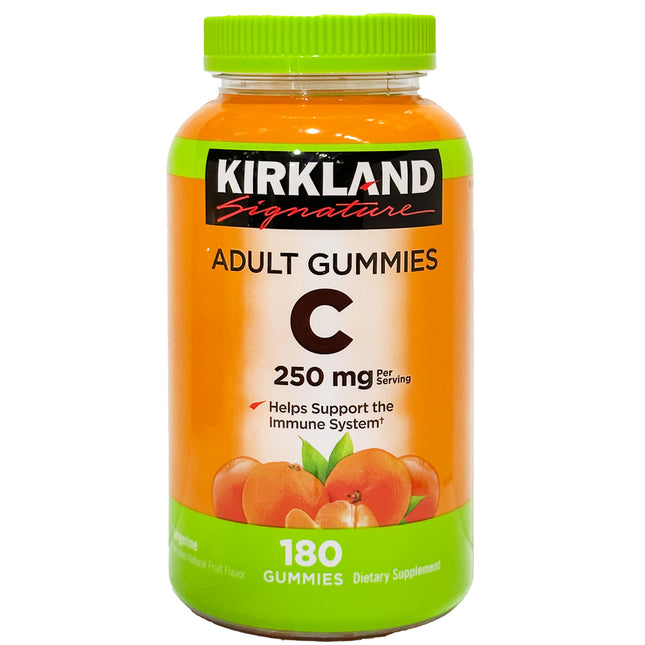 Kirkland Signature Vitamin C 250 mg., 180 Adult Gummies each (pack of 1) - BunnyPack