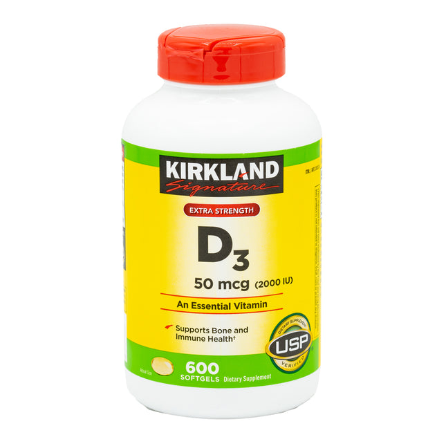 Kirkland Signature Extra Strength D3 50 mcg., 600 Softgels