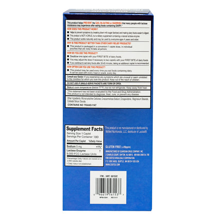 Kirkland Signature Fast Acting Lactase, 180 Caplets