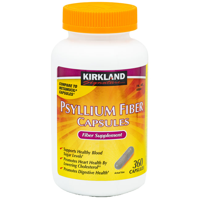 Kirkland Signature Psyllium Fiber, 360 Capsules - BunnyPack