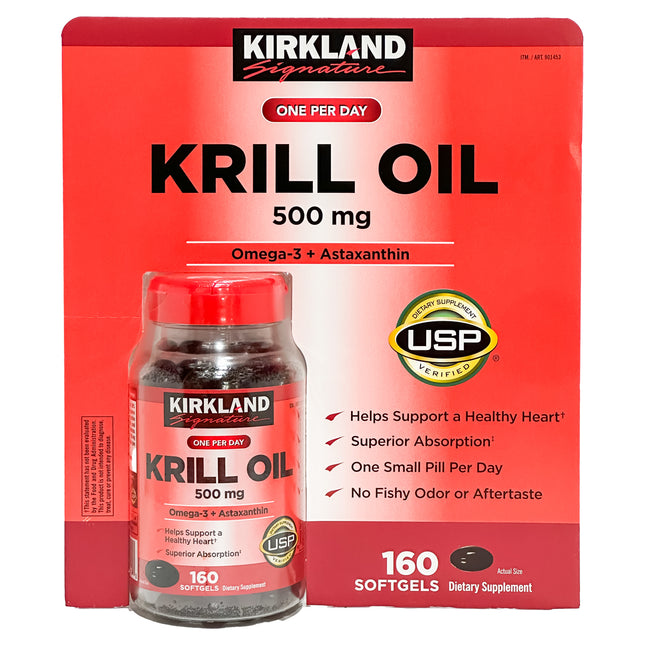 Kirkland Signature Krill Oil 500 mg., 160 Softgels