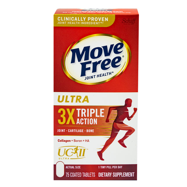 Schiff Move Free Ultra Tripe Action Joint Supplement, 75 Tablets