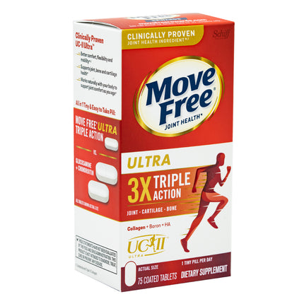Schiff Move Free Ultra Tripe Action Joint Supplement, 75 Tablets