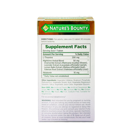 Nature's Bounty Sleep3 10mg. Melatonin, 120 Tablets