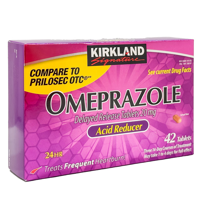 Kirkland Signature Omeprazole 20 mg., 14 Tablets each (pack of 3)