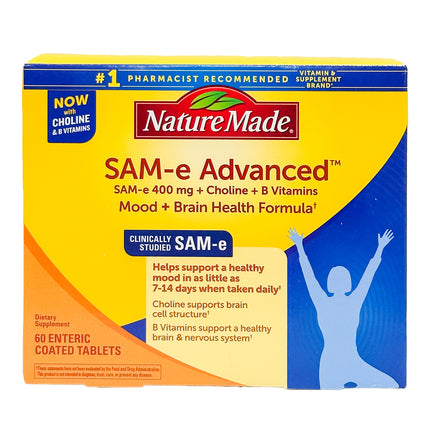 Nature Made SAM-e Advanced, 400 mg, 60 Tablets