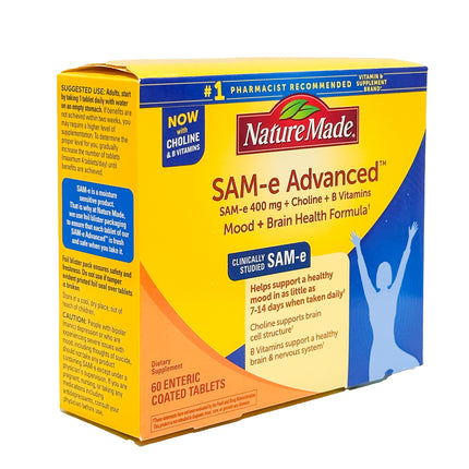Nature Made SAM-e Advanced, 400 mg, 60 Tablets