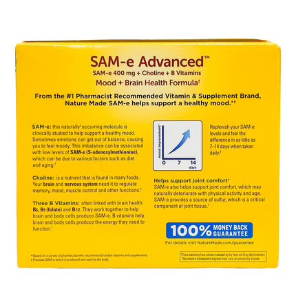 Nature Made SAM-e Advanced, 400 mg, 60 Tablets