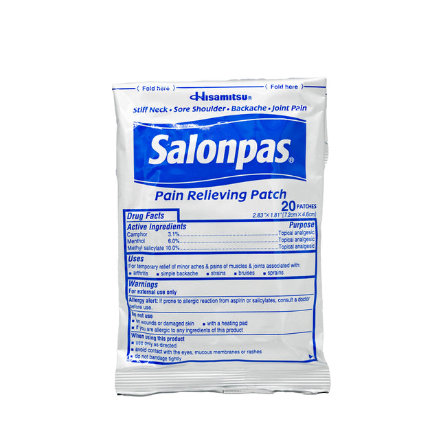 Salonpas Pain Relieving Patch, 20 Patches - BunnyPack