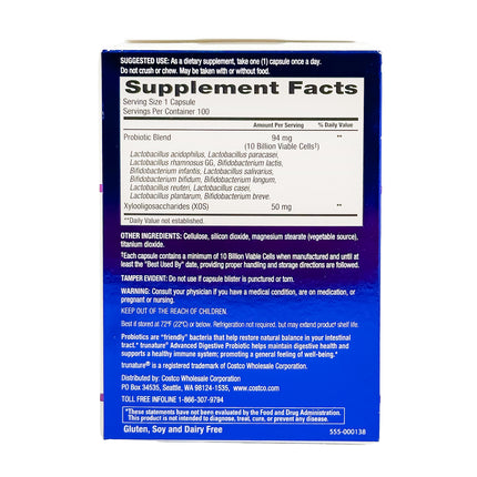Trunature Advanced Digestive Probiotic, 100 Capsules