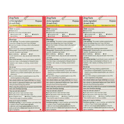 Infants' Tylenol Pain & Fever Cherry Flavor, 4 fl oz each (pack of 3)