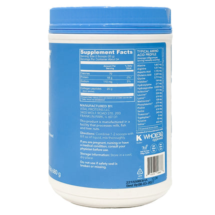 Vital Proteins Collagen Peptides Unflavored 24oz