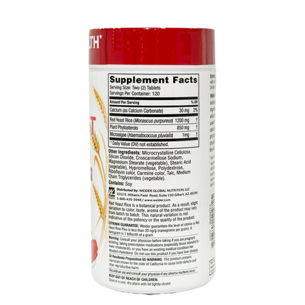 Weider Red Yeast Rice Plus 1200 mg., 240 Tablets
