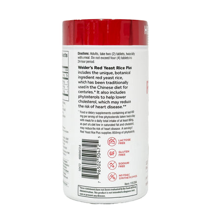 Weider Red Yeast Rice Plus 1200 mg., 240 Tablets