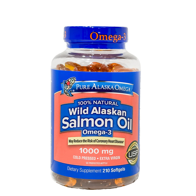 Pure Alaska Omega Wild Salmon Oil 1000 mg., 210 Softgels