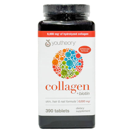 Youtheory Collagen Plus Biotin, 390 Tablets