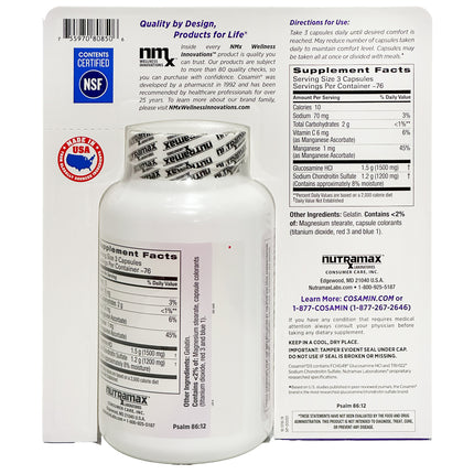 Cosamin DS Joint with Glucosamine & Chondroitin for Joint Health, 230 Capsules