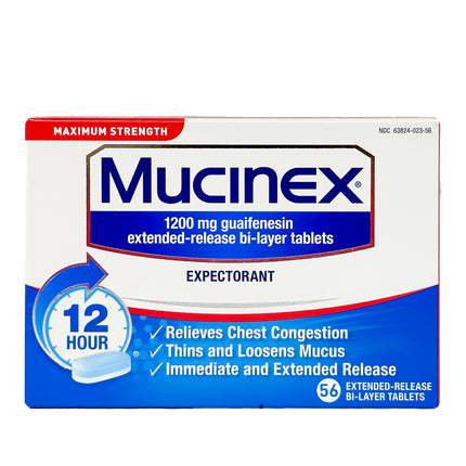 Mucinex Maximum Strength, 56 Tablets