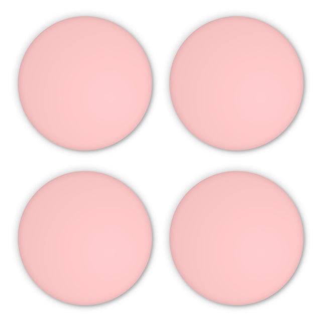 Citybasics 1.5" Round Silicone Door Bumper Stopper Wall Protector, Door Knob Guard, Self Adhesive, Multiple Colors for Living Room, Bathroom, Kitchen, Storage Room, Home & Office (4-pack, Pink)