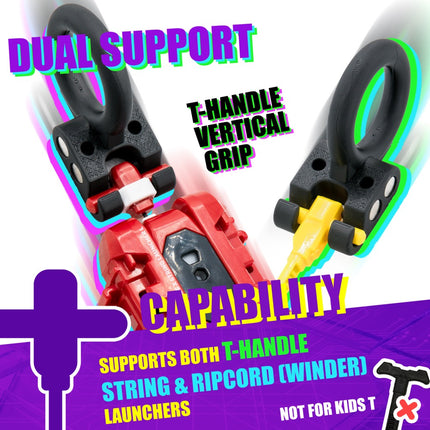 BEYDONUT™ VT-01 Pull Ring Grip for Beyblade X T-Handle BBX Vertical Grip