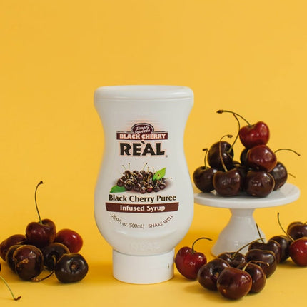 Real Black Cherry Flavors Puree Infused Syrup 16.9 fl. oz.