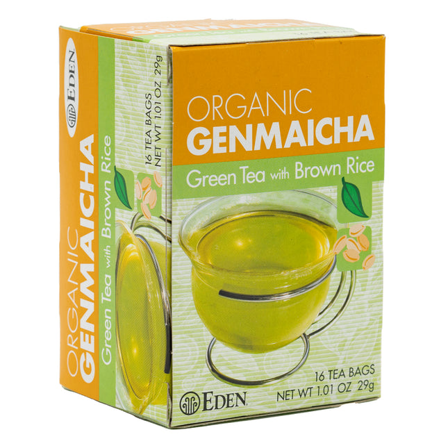Eden Foods Organic Genmaicha Green Tea with Brown Rice 16 Tea Bags 1.01oz 29g