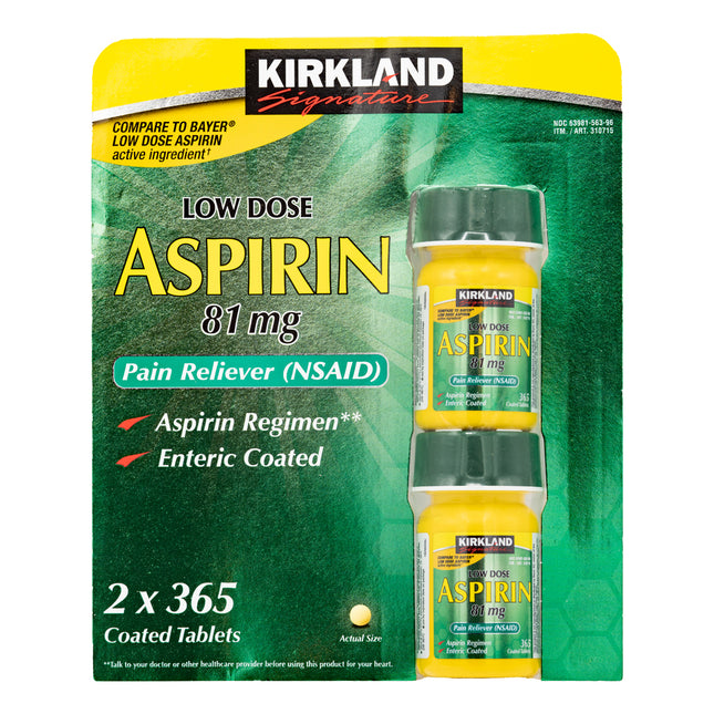 Kirkland Signature Low Dose Aspirin, 81 mg, 730 Tablets