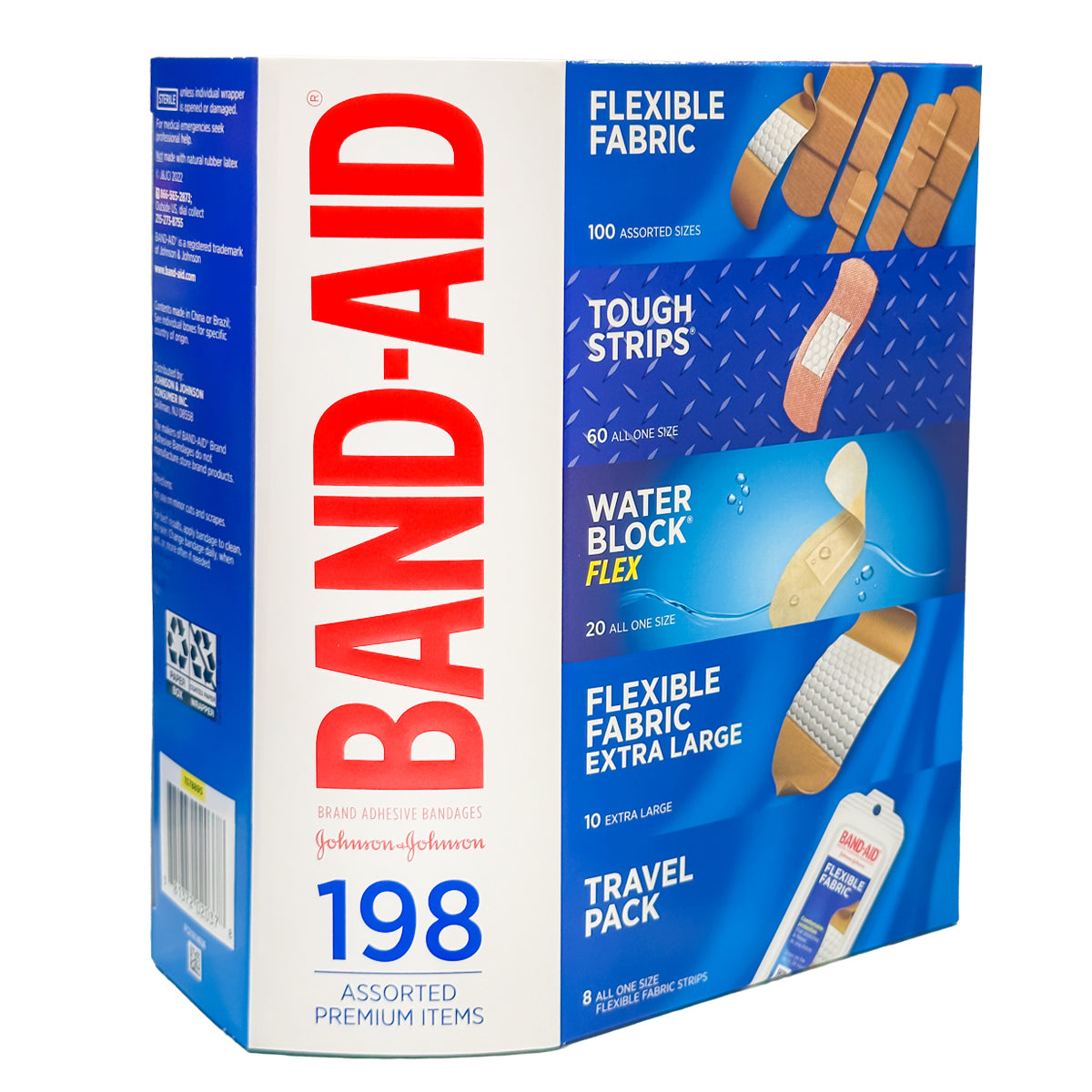 Band-Aid Adhesive Bandages, Assorted, 198-count