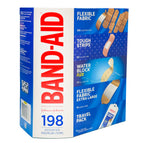 Band-Aid Assorted Adhesive Bandages 198 Count Variety of Sizes + 8 Travel  Packs.