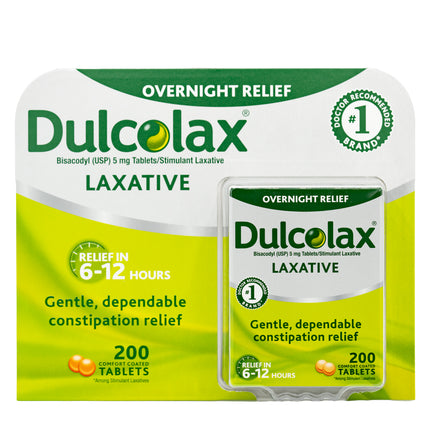 Dulcolax Laxative, 200 Tablets