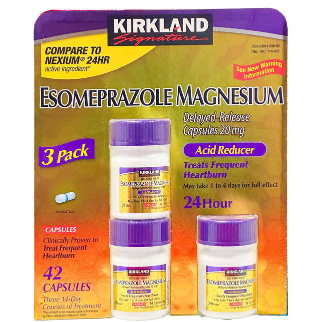 Kirkland Signature Esomeprazole 20 mg., 14 Capsules each (Pack of 3)