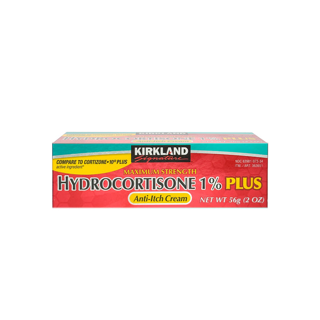 Kirkland Signature Hydrocortisone 1% PLUS Anti-Itch Cream, 2 Ounces each (Pack of 1) - BunnyPack