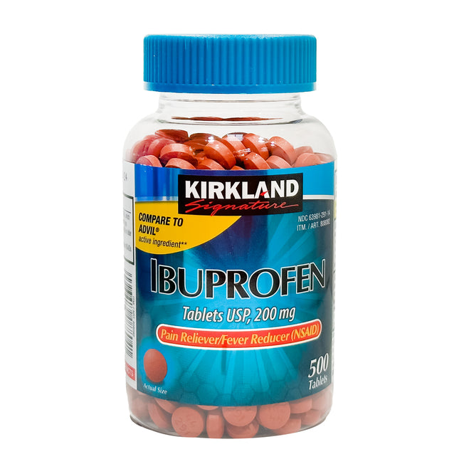 Kirkland Signature Ibuprofen 200 mg., 500 Tablets each (Pack of 1) - BunnyPack