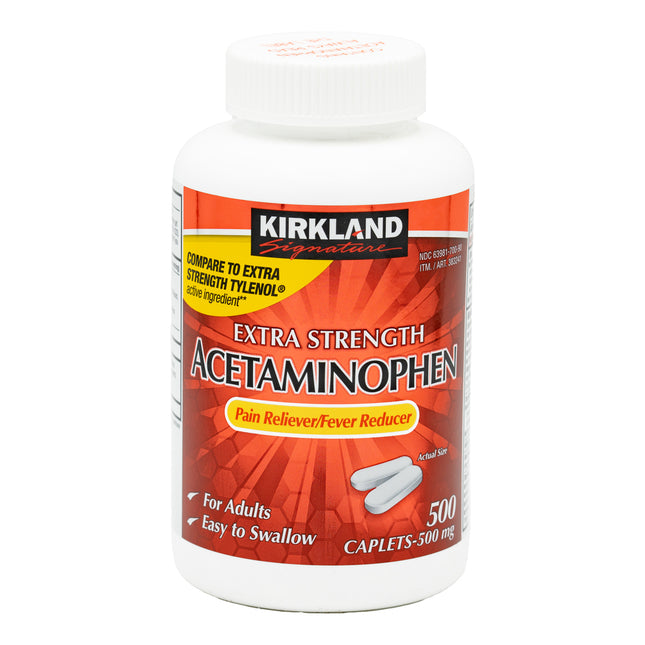 Kirkland Signature Extra Strength Acetaminophen 500 mg., 500 Caplets - BunnyPack