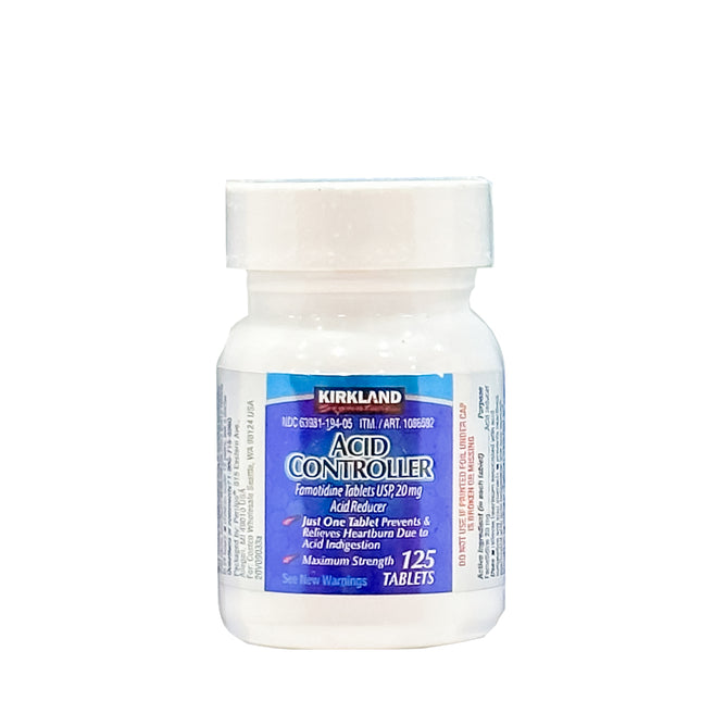 Kirkland Signature Acid Controller 20 mg., 125 Tablets each (Pack of 1) - BunnyPack