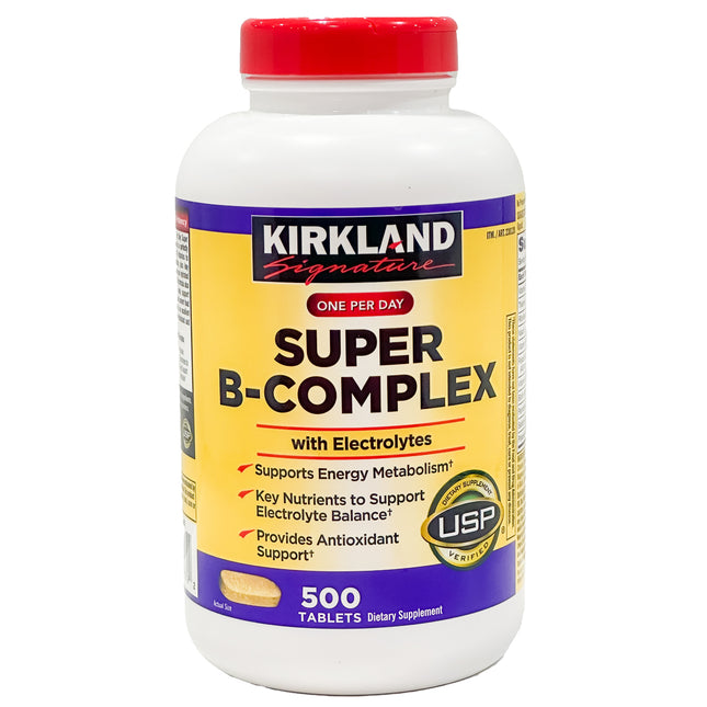 Kirkland Signature Super B-Complex with Electrolytes, 500 Tablets