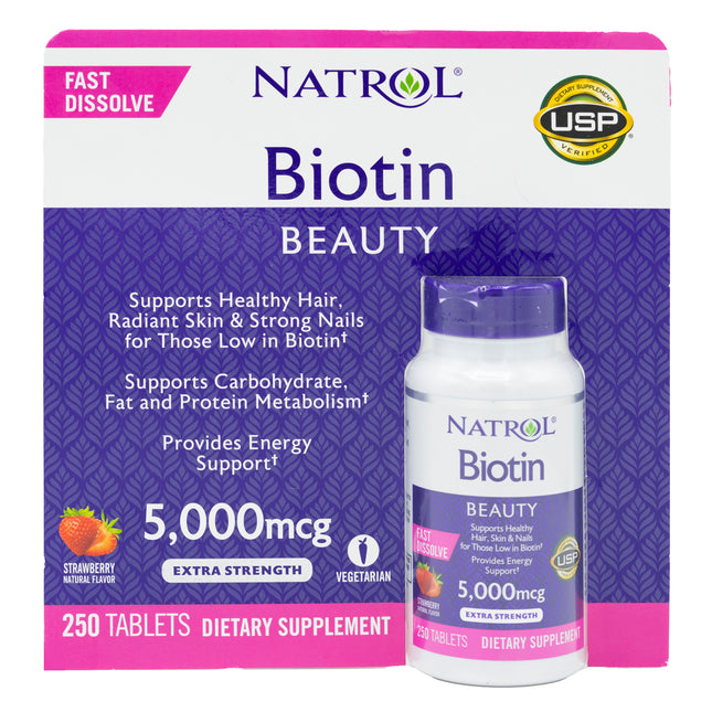 Natrol Biotin 5000 mcg., 250 Fast Dissolve Tablets