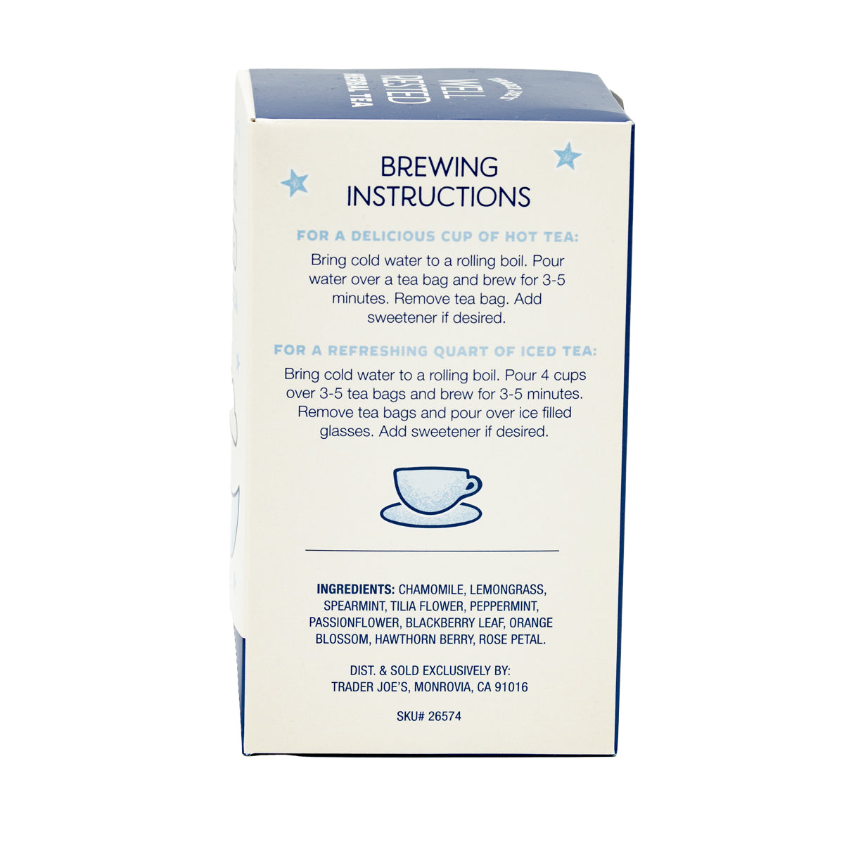 Trader Joe's Well Rested Herbal Tea, 20 Tea Bags – BunnyDepot