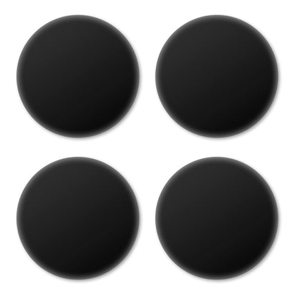 Citybasics 1.5" Round Silicone Door Bumper Stopper Wall Protector, Door Knob Guard, Self Adhesive, Multiple Colors for Living Room, Bathroom, Kitchen, Storage Room, Home & Office (4-pack, Black)