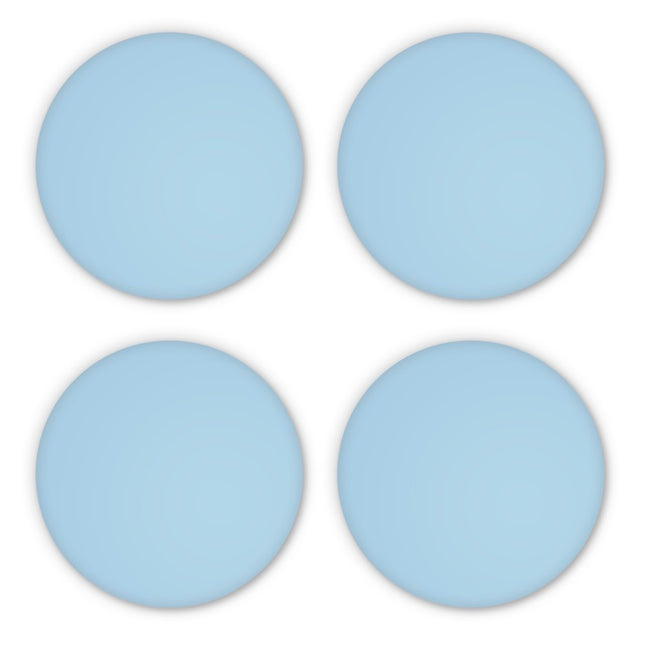 Citybasics 1.5" Round Silicone Door Bumper Stopper Wall Protector, Door Knob Guard, Self Adhesive, Multiple Colors for Living Room, Bathroom, Kitchen, Storage Room, Home & Office (4-pack, Blue)