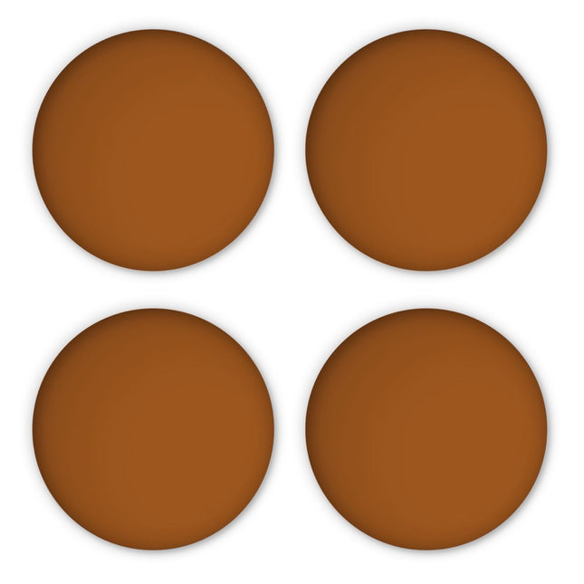 Citybasics 1.5" Round Silicone Door Bumper Stopper Wall Protector, Door Knob Guard, Self Adhesive, Multiple Colors for Living Room, Bathroom, Kitchen, Storage Room, Home & Office (4-pack, Brown)