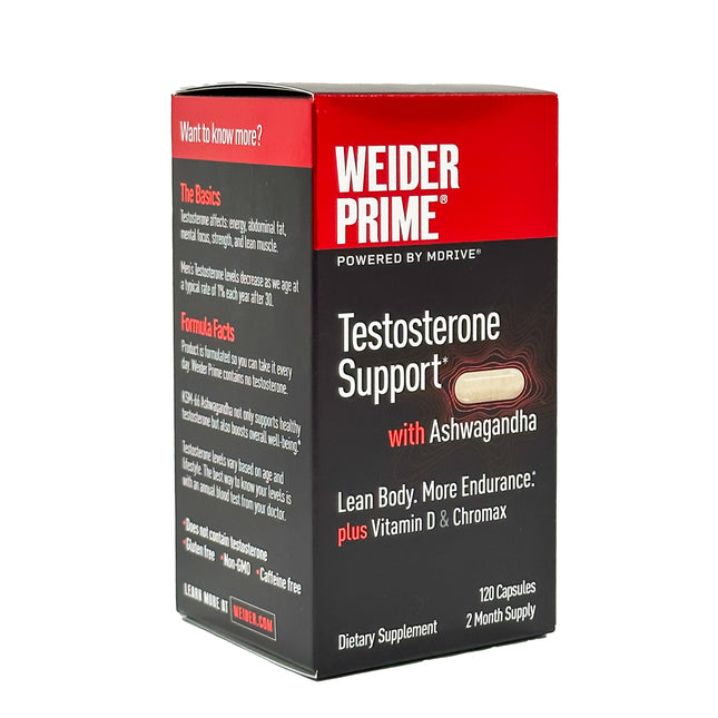Weider Prime Testosterone Support, 120 Capsules